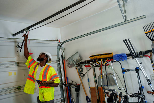 Professional Garage Door Panel Replacement technician working in West Monroe, LA